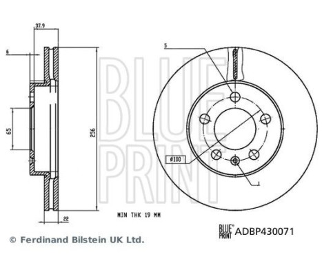 Bromsskiva ADBP430071 Blue Print, bild 3