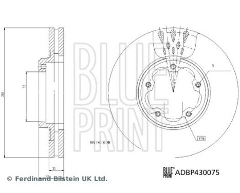 Bromsskiva ADBP430075 Blue Print, bild 3
