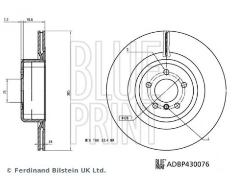 Bromsskiva ADBP430076 Blue Print