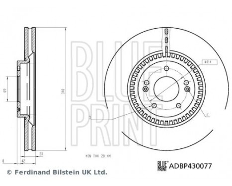 Bromsskiva ADBP430077 Blue Print