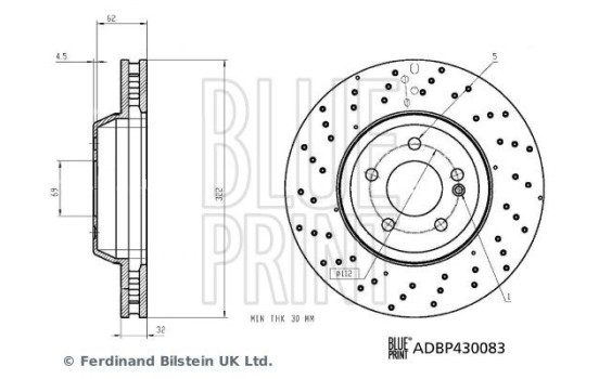 bromsskiva ADBP430083 Blue Print