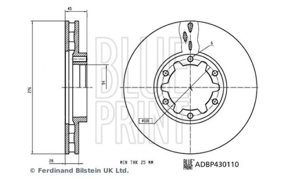 Bromsskiva ADBP430110 Blue Print, bild 3