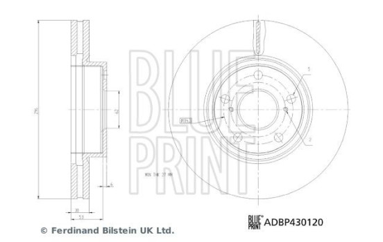 bromsskiva ADBP430120 Blue Print