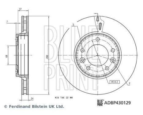 bromsskiva ADBP430129 Blue Print, bild 3