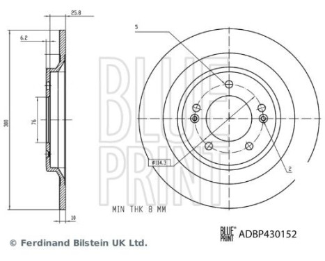 Bromsskiva ADBP430152 Blue Print, bild 3