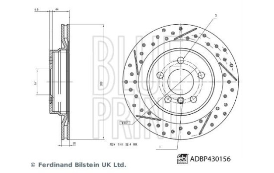 bromsskiva ADBP430156 Blue Print, bild 3