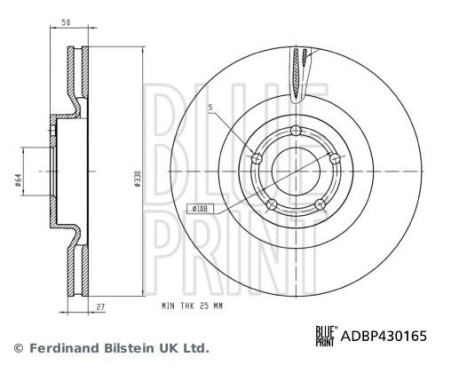 Bromsskiva ADBP430165 Blue Print