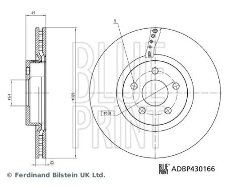 Bromsskiva ADBP430166 Blue Print