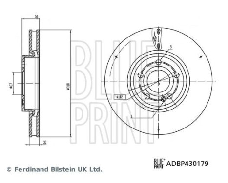 Bromsskiva ADBP430179 Blue Print