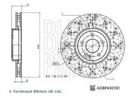 Bromsskiva ADBP430181 Blue Print