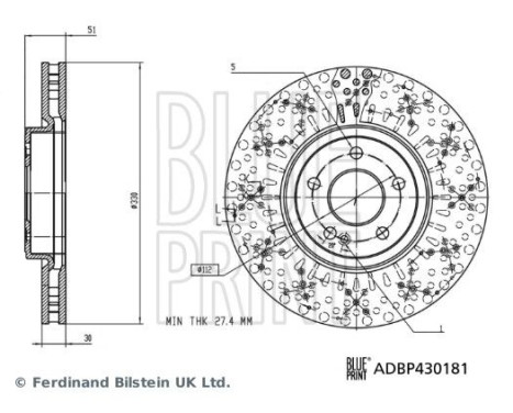 Bromsskiva ADBP430181 Blue Print