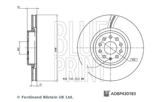 Bromsskiva ADBP430183 Blue Print