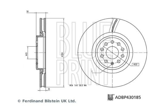 Bromsskiva ADBP430185 Blue Print