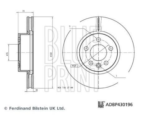Bromsskiva ADBP430196 Blue Print