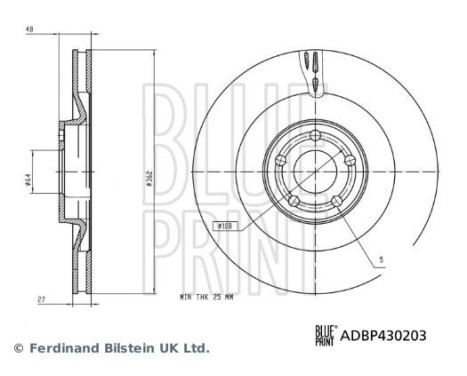 Bromsskiva ADBP430203 Blue Print