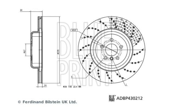 Bromsskiva ADBP430212 Blue Print