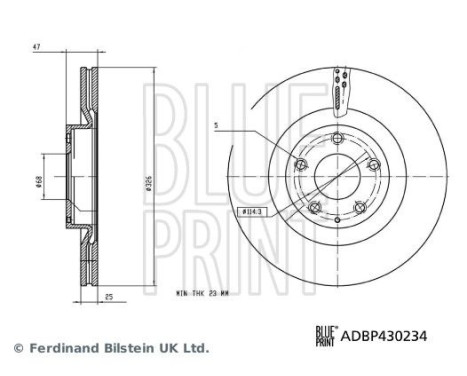Bromsskiva ADBP430234 Blue Print