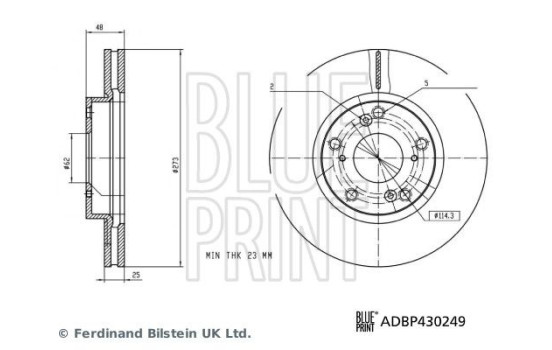 Bromsskiva ADBP430249 Blue Print
