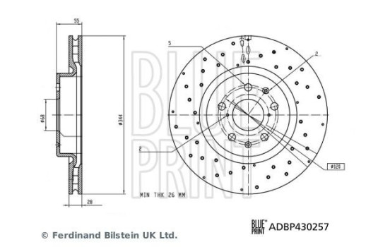 Bromsskiva ADBP430257 Blue Print