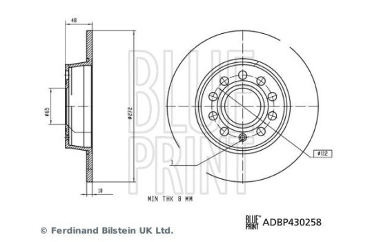 Bromsskiva ADBP430258 Blue Print