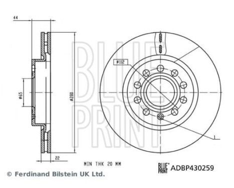 Bromsskiva ADBP430259 Blue Print