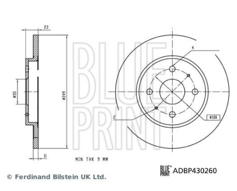 Bromsskiva ADBP430260 Blue Print