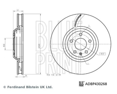bromsskiva ADBP430268 Blue Print