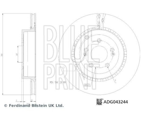 Bromsskiva ADG043244 Blue Print, bild 2