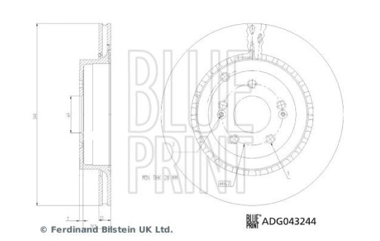 Bromsskiva ADG043244 Blue Print, bild 2