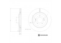 Bromsskiva ADG043248 Blue Print