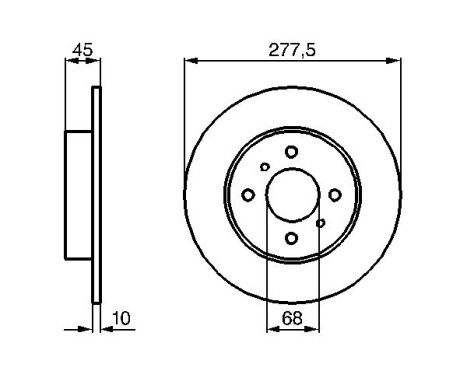 Bromsskiva BD1035 Bosch