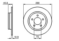 Bromsskiva BD1055 Bosch