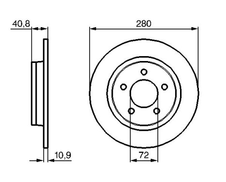 Bromsskiva BD1055 Bosch