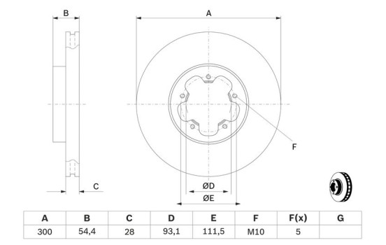 Bromsskiva BD1170 Bosch, bild 5