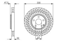 Bromsskiva BD1185 Bosch