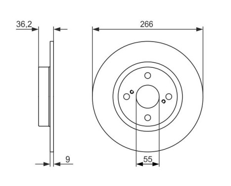 Bromsskiva BD1186 Bosch