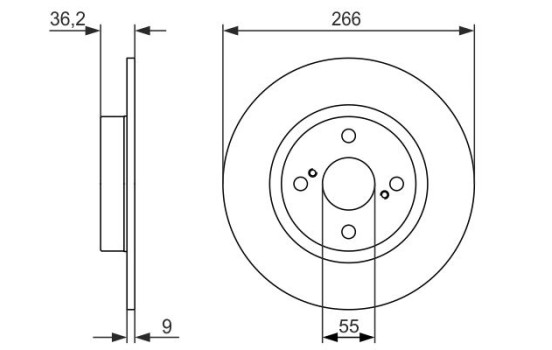 Bromsskiva BD1186 Bosch