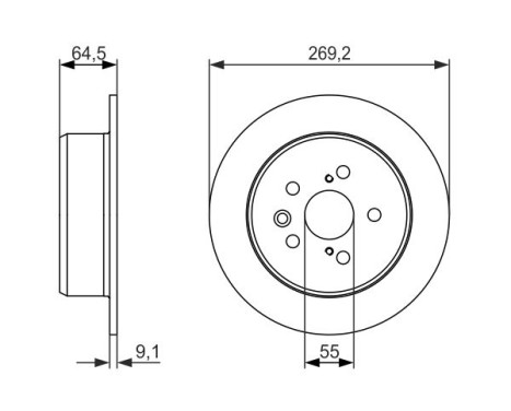 Bromsskiva BD1187 Bosch