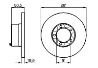 Bromsskiva BD119 Bosch