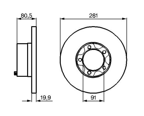 Bromsskiva BD119 Bosch