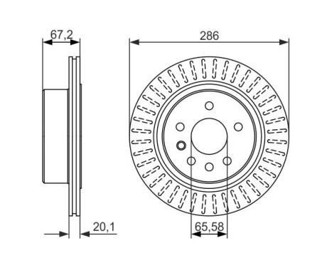 Bromsskiva BD1253 Bosch