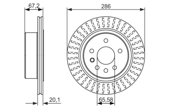 Bromsskiva BD1253 Bosch