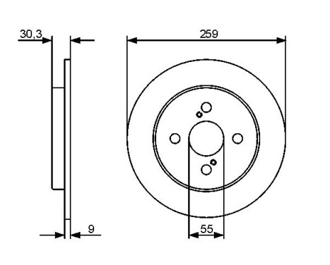 Bromsskiva BD1258 Bosch