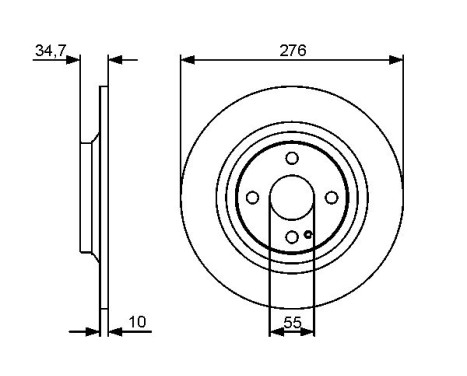 Bromsskiva BD1275 Bosch