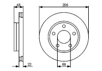 Bromsskiva BD1325 Bosch