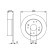 Bromsskiva BD1360 Bosch