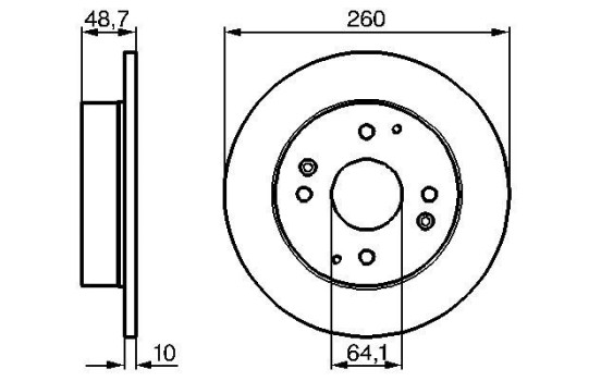 Bromsskiva BD141 Bosch