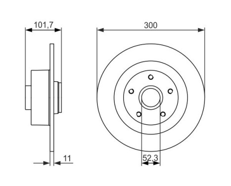 Bromsskiva BD1416 Bosch