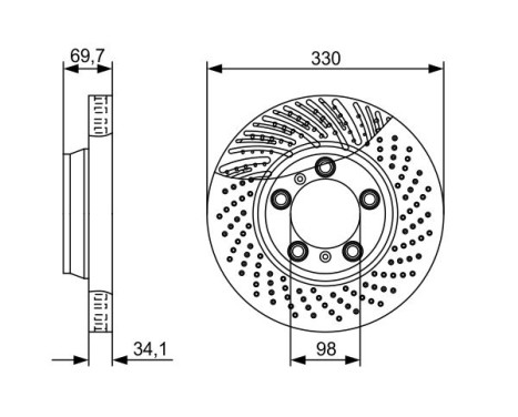 Bromsskiva BD1423 Bosch