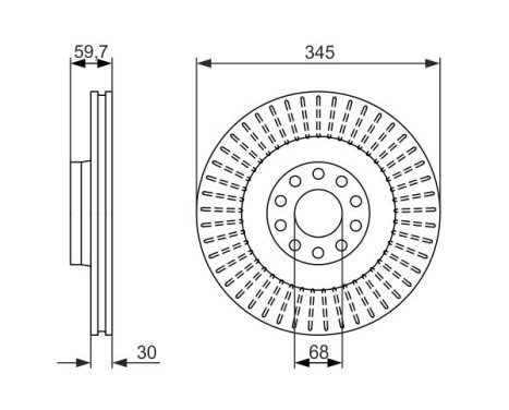 Bromsskiva BD1432 Bosch